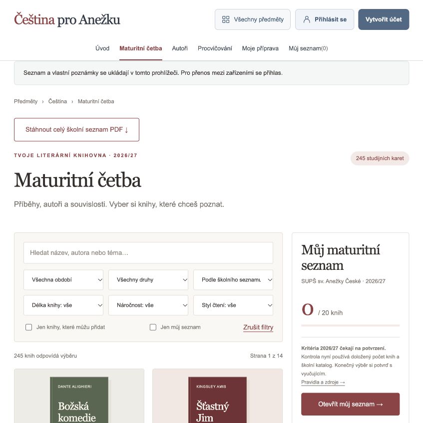 Katalog, ve kterém se dá hledat