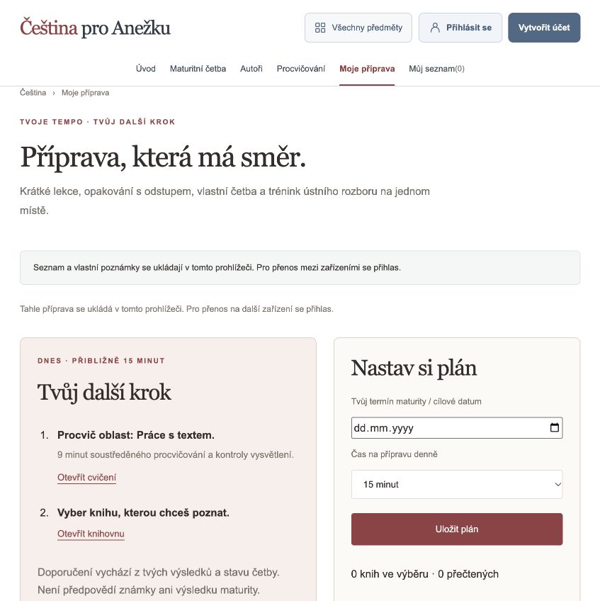 Od obsahu k pravidelnému učení