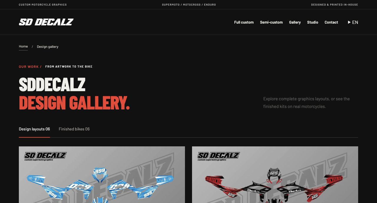 Galerie návrhů a realizací na webu SDDecalz